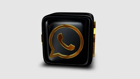 WhatsApp Logo Icon Cube, Alpha Channel, Looped, Exclusive Stock Footage 302098862