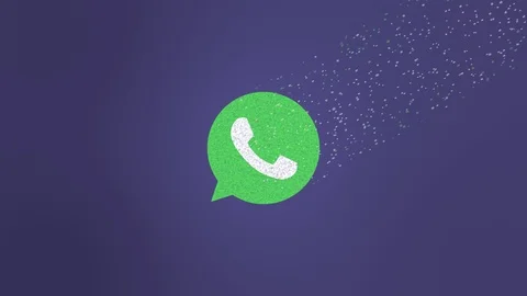 Whatsapp Logo Wind Dissolve Stock Footage 105368709