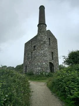 Wheal Francis mine pumping engine house Stock Photos