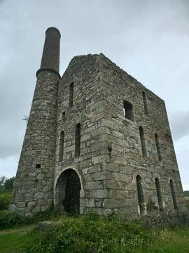 Wheal Francis mine pumping engine house Stock Photos