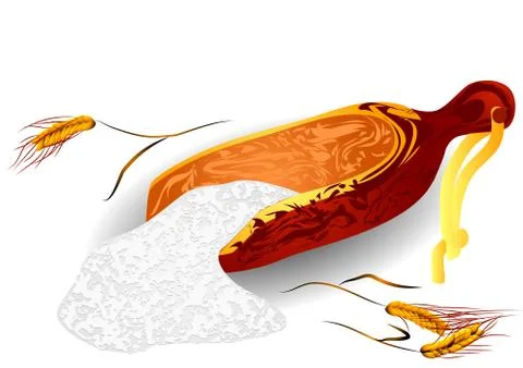 Wheat and flour Stock Illustration