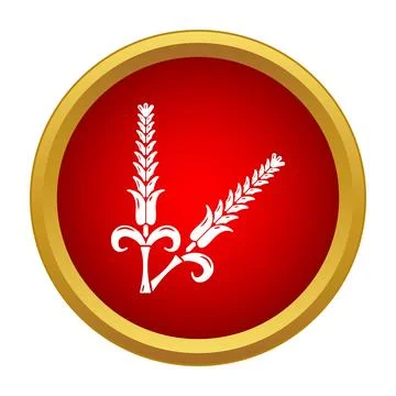 Wheat and grain crops icon in retro style Stock Illustration