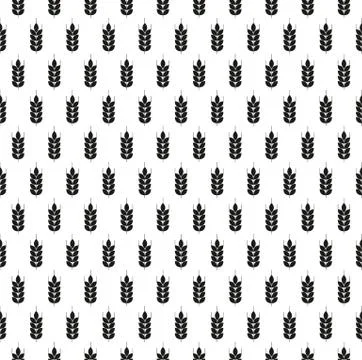 Wheat background Seamless. wheat background vector black Stock Illustration