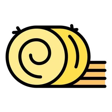 Wheat bale icon vector flat Stock Illustration