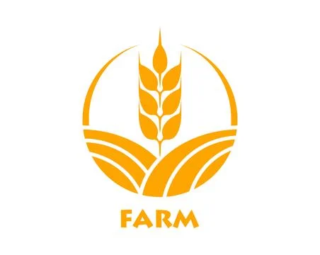Wheat barley ear icon with wheat ear spikelet Stock Illustration