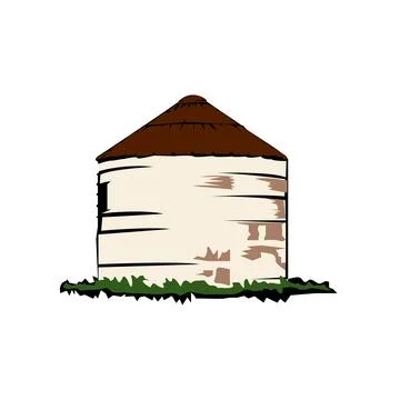 Wheat Barn template Stock Illustration