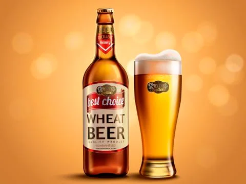 Wheat beer package design Stock Illustration