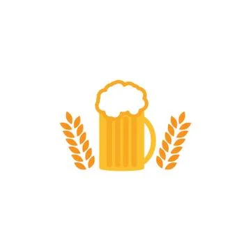 Wheat beer vector design template illustration Stock Illustration