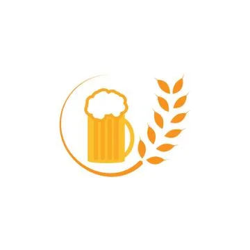 Wheat beer vector design template illustration 스톡 일러스트