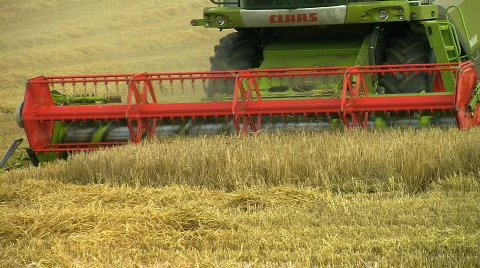  Wheat being Harvested Stock Footage 797318