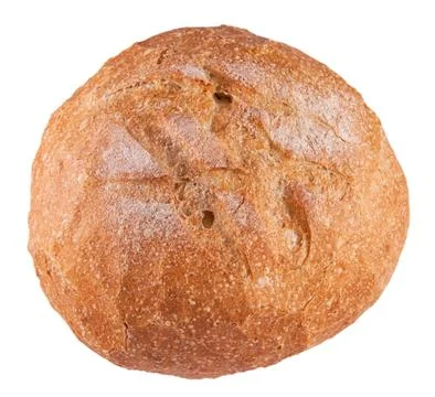 Wheat bread with crispy crust on a light background Stock Photos