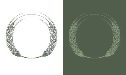 Wheat bread ears cereal crop sketch line art style. Vector illustration. Stock Illustration