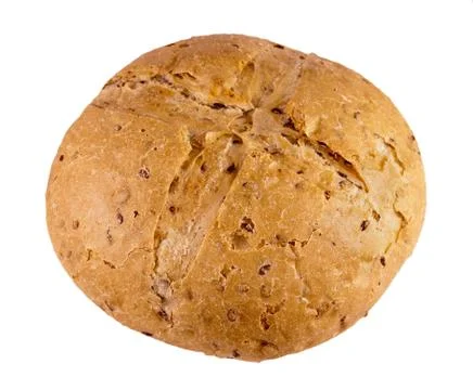 Wheat bread with flax seeds Stock Photos