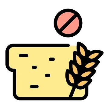 Wheat bread icon vector flat Stock Illustration