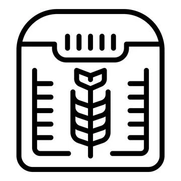 Wheat bread machine icon outline vector. Food maker Stock Illustration