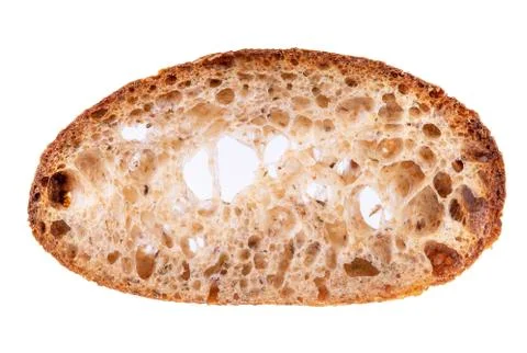 Wheat bread sliced isolated on white background. Stock Photos