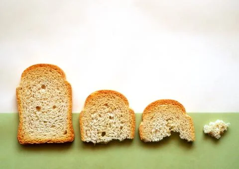 Wheat bread slices or crackers 스톡 사진