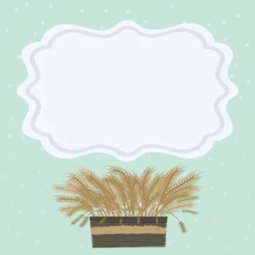 Wheat bucket template Stock Illustration