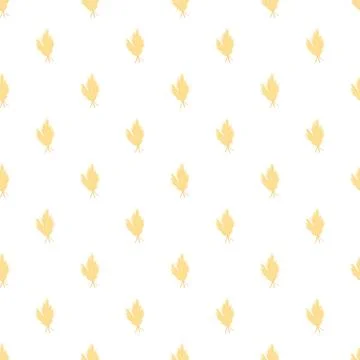 Wheat bundles repeating in a seamless pattern on a white background Stock Illustration