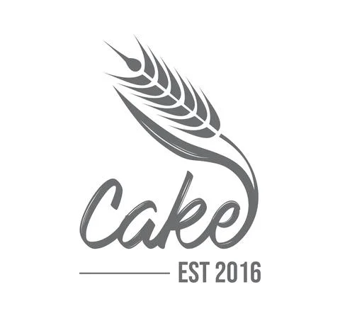 Wheat Cake Logo Sign Stock Illustration