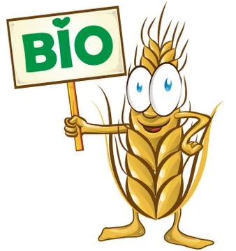 Wheat cartoon bio Stock Illustration
