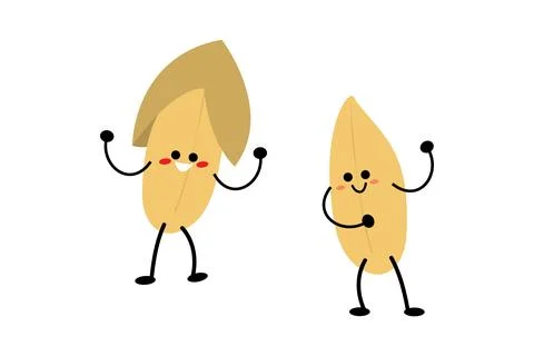 "Wheat" character design. Wheat vector on a white background Stock Illustration