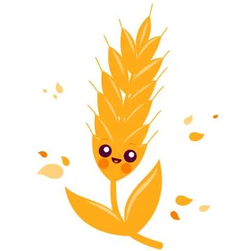 Wheat character. Vector Illustration Stock Illustration
