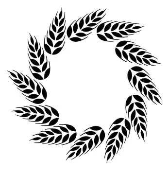 Wheat in the circle Stock Illustration