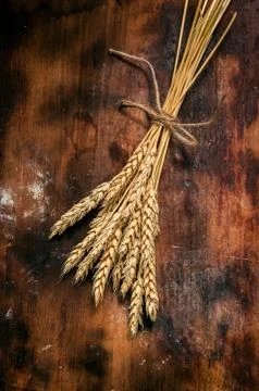 Wheat closeup on the table Foto stock