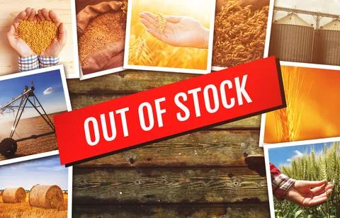 Wheat commodity out of stock concept Stock Photos