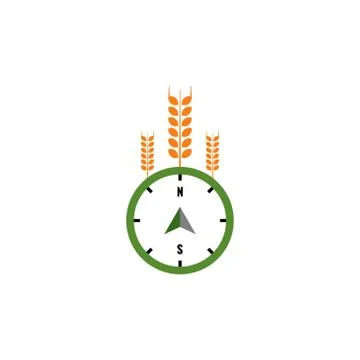 Wheat compass vector design template illustration Stock-Illustration