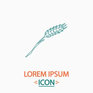 Wheat computer symbol Stock Illustration