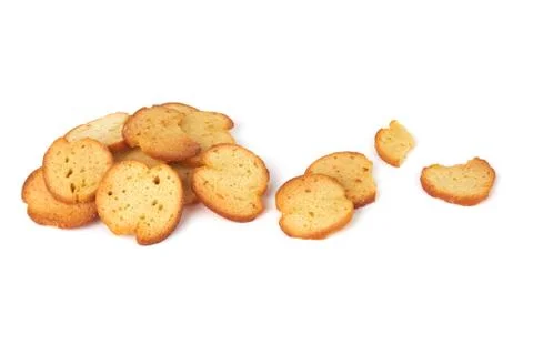 Wheat crackers on white Foto stock