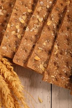 Wheat crispbread crackers Stock Photos