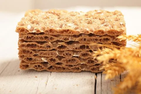 Wheat crispbread Foto stock