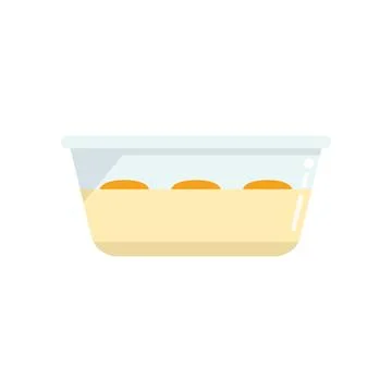 Wheat dought icon flat vector. Pizza bread Stock Illustration