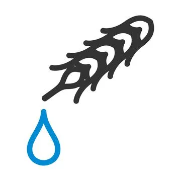 Wheat With Drop Icon Stock Illustration