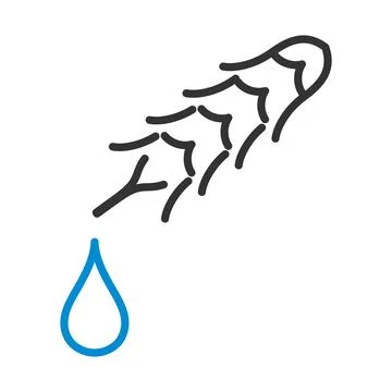 Wheat With Drop Icon Stock Illustration