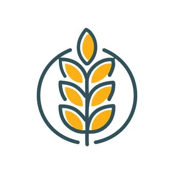 Wheat ear icon. Simple wheat ear icon, perfect for agriculture, farming, an.. Stock Illustration