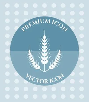 Wheat Ear Icon for Web, Applications, Software &amp; Graphic Designs. Stock Illustration