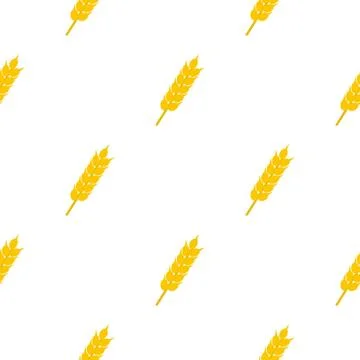 Wheat ear pattern flat Stock Illustration