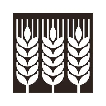 Wheat ear sign Illustrazione stock