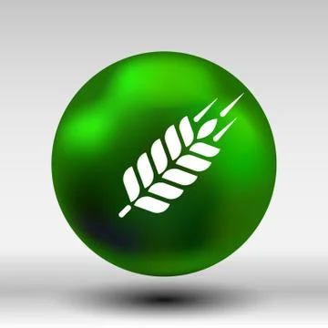 Wheat ear technical logo template. Construction or building sign Stock Illustration