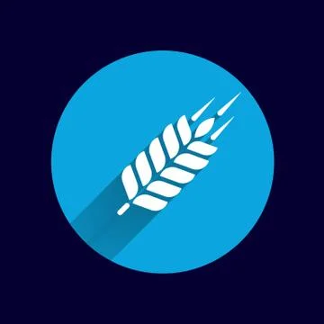 Wheat ear technical logo template. Construction or building sign Illustrazione stock