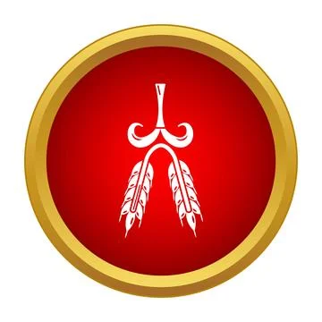Wheat ears and stylized mustache icon illustrating agriculture Stock Illustration