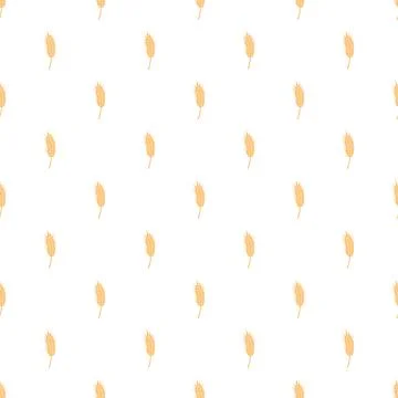 Wheat ears creating seamless pattern background Stock Illustration
