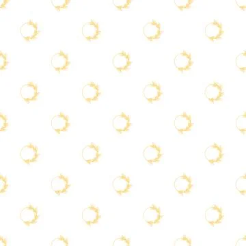 Wheat ears forming circle frames seamless pattern イラスト素材