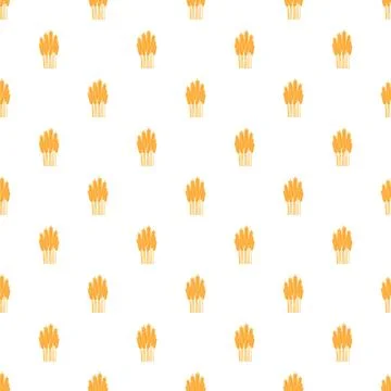 Wheat ears forming seamless repeating pattern background Illustrazione stock
