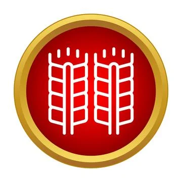 Wheat ears icon representing agriculture and grain production Stock Illustration