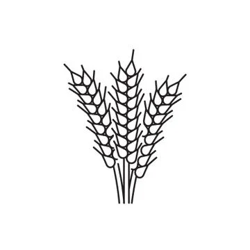 Wheat Ears Icons Stock Illustration